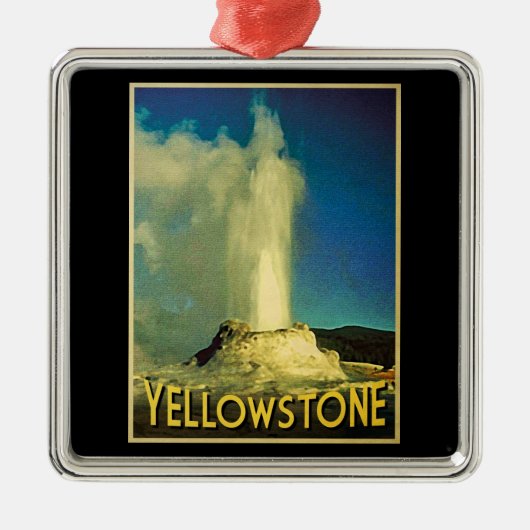 Yellowstone Old Faithful Metalen Ornament (Voorkant)