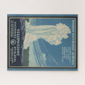 Yellowstone Old Faithful Park Vintage Poster Legpuzzel (Horizontaal)
