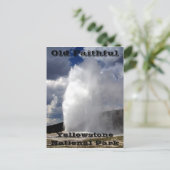 Yellowstone Old Faithful Postcard Briefkaart (Staand voorkant)