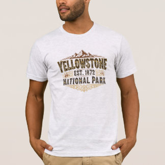 Yellowstone Opgericht in 1872 Heritage Typography T-shirt