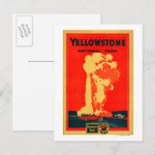 Yellowstone, oud getrouw Adverteren Poster Briefkaart (Voorkant / Achterkant)