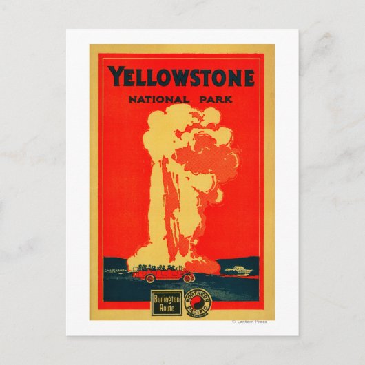 Yellowstone, oud getrouw Adverteren Poster Briefkaart (Voorkant)