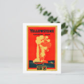 Yellowstone, oud getrouw Adverteren Poster Briefkaart (Staand voorkant)