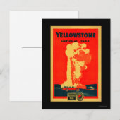 Yellowstone, oud getrouw Adverteren Poster Briefkaart (Voorkant / Achterkant)