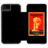 Yellowstone, oud getrouw Adverteren Poster Incipio iPhone Portemonnee Hoesje (Agenda Open)