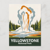 Yellowstone Oude Trouwe Eenvoudige Rechte Retro Cu Briefkaart (Voorkant)