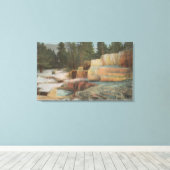 Yellowstone, overzicht van Angel Terrace Canvas Afdruk (Insitu (Houten vloer))