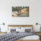 Yellowstone, overzicht van Angel Terrace Canvas Afdruk (Insitu (Slaapkamer))