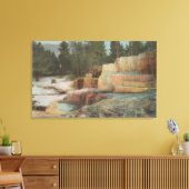 Yellowstone, overzicht van Angel Terrace Canvas Afdruk (Insitu (Woonkamer))