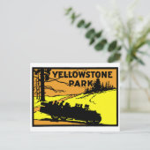 Yellowstone Park 1920 Briefkaart (Staand voorkant)