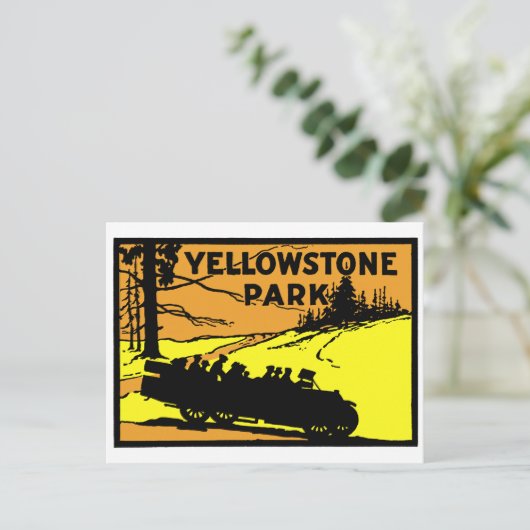 Yellowstone Park 1920 Briefkaart (Staand voorkant)