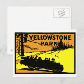 Yellowstone Park 1920 Briefkaart (Voorkant / Achterkant)
