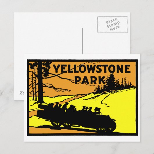 Yellowstone Park 1920 Briefkaart (Voorkant / Achterkant)