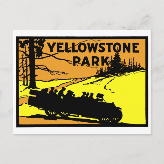 Yellowstone Park 1920 Briefkaart (Voorkant)