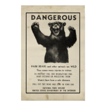 Yellowstone Park 1959, gevaarlijk Beer