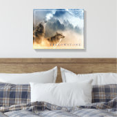 Yellowstone Park Amerikaanse Canvas Kunst (Insitu (Slaapkamer))