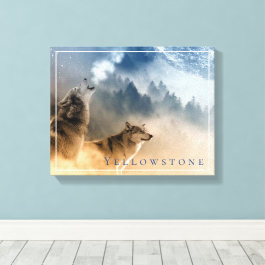Yellowstone Park Amerikaanse Canvas Kunst (Insitu (Houten vloer))