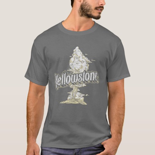 Yellowstone Park Geyser Old Faithful Souve T-shirt (Voorkant)