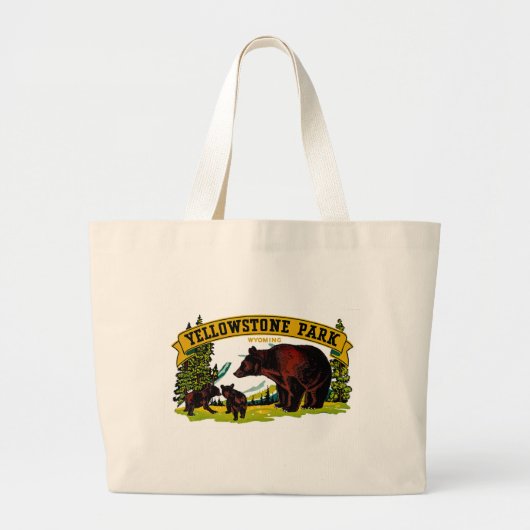 Yellowstone Park Grote Tote Bag (Voorkant)