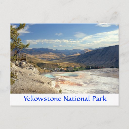 Yellowstone Park Mammoth Hot Springs Post Card Briefkaart (Voorkant)