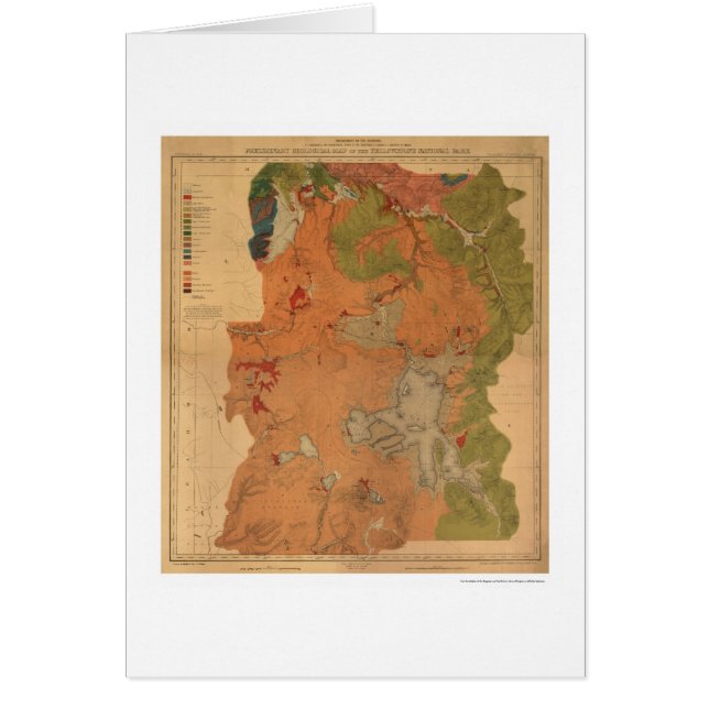 Yellowstone Park Map 1878 (Voorkant)