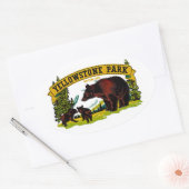 Yellowstone Park Ovale Sticker (Envelop)