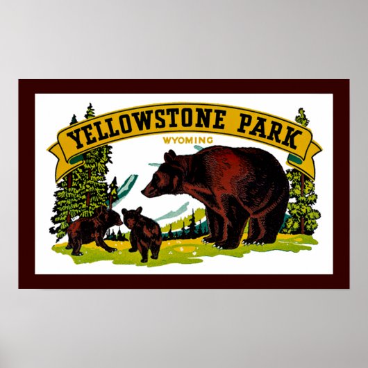 Yellowstone Park Poster (Voorkant)