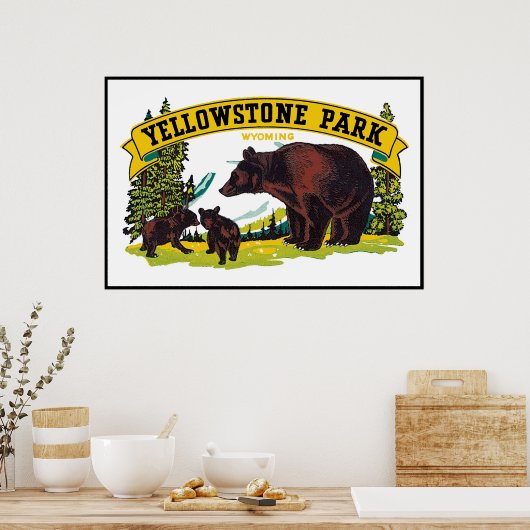 Yellowstone Park Poster (Keuken)