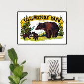  Yellowstone Park Poster (Thuiskantoor)