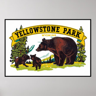  Yellowstone Park Poster