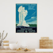  Yellowstone Park Reisposter Poster (Keuken)