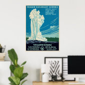  Yellowstone Park Reisposter Poster (Thuiskantoor)
