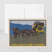 Yellowstone-Park USA Vintage Poster 1910 Briefkaart (Voorkant / Achterkant)