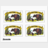 Yellowstone Park Wyoming, Rechthoekige Sticker (Vel)