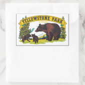 Yellowstone Park Wyoming, Rechthoekige Sticker (Tas)