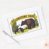 Yellowstone Park Wyoming, Rechthoekige Sticker (Envelop)
