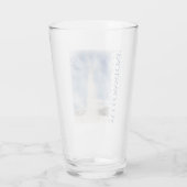Yellowstone pint glas, oude trouwe tuimelaar glas (Achterkant)