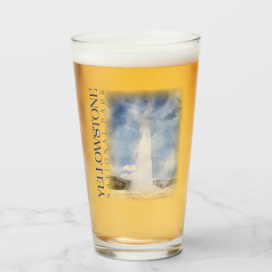 Yellowstone pint glas, oude trouwe tuimelaar glas