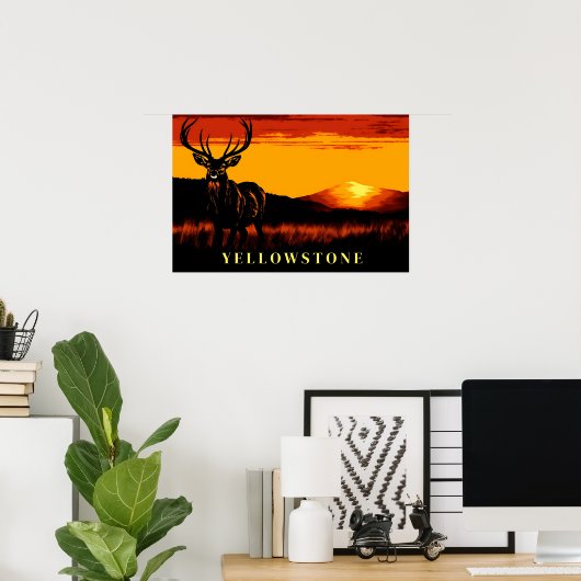 Yellowstone Poster Art (Thuiskantoor)