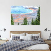 Yellowstone Prismatic Hot Spring Canvas Art Afdruk (Insitu (Slaapkamer))
