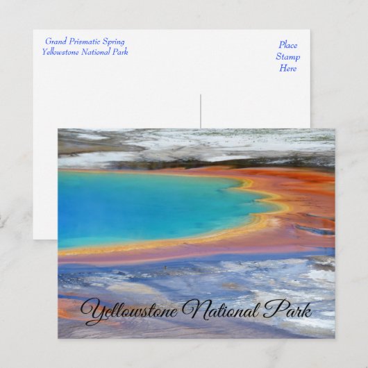 Yellowstone Prismatic Spring Wyoming Post Card Briefkaart (Voorkant / Achterkant)