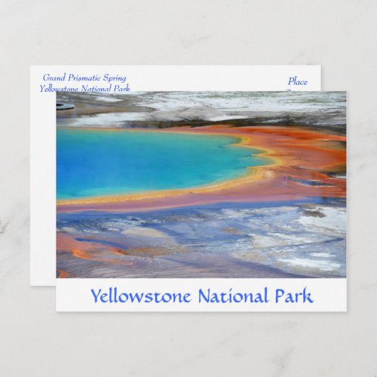 Yellowstone Prismatic Spring Wyoming Post Card Briefkaart (Voorkant / Achterkant)
