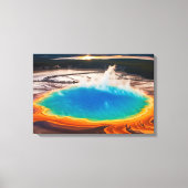 Yellowstone Prismatische Thermische Pot Canvas Kun (Voorkant)