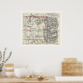 Yellowstone Railroad & Hotel Map 1900 Poster (Keuken)