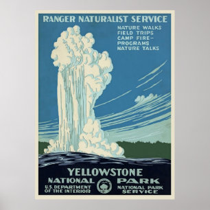 Yellowstone    Reisillustratie Poster