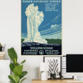 Yellowstone  | Reisillustratie Poster (Thuiskantoor)