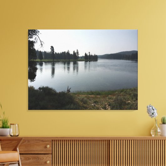 Yellowstone River Bend Canvas Afdrukken (Insitu (Woonkamer))