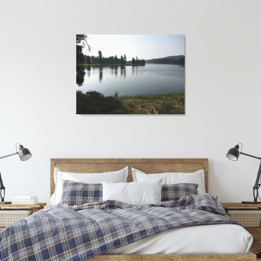 Yellowstone River Bend Canvas Afdrukken (Insitu (Slaapkamer))