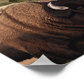 Yellowstone River Bison Vintage Travel Poster (Hoek)