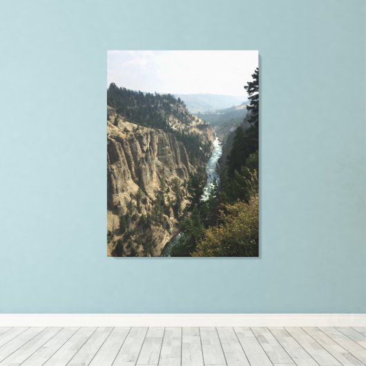 Yellowstone River Canvas Afdrukken (Insitu (Houten vloer))